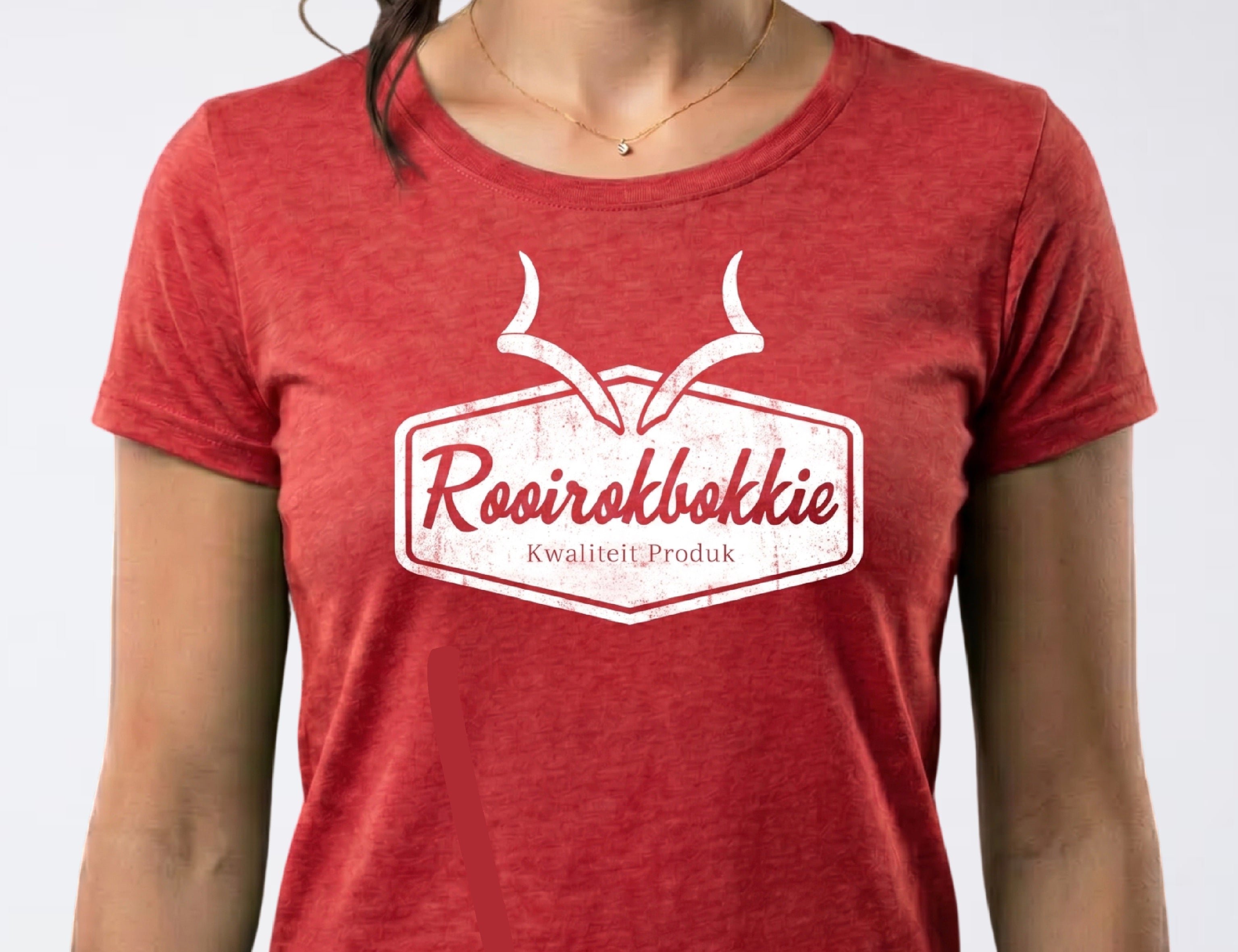 Rooirokbokkie Vintage Dames T-Hemp