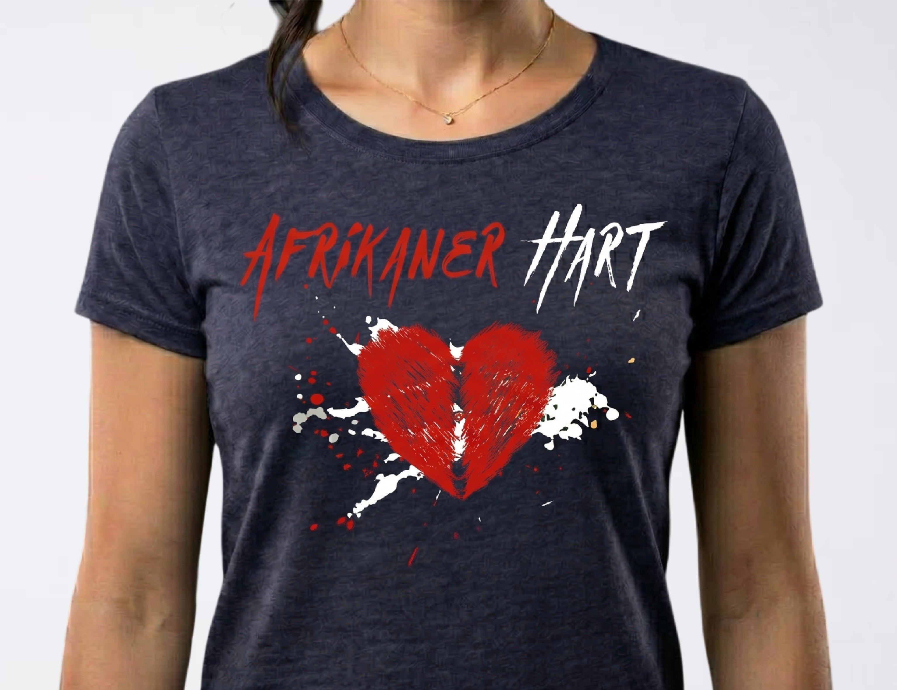 Afrikaner Hart Vintage Dames T-Hemp