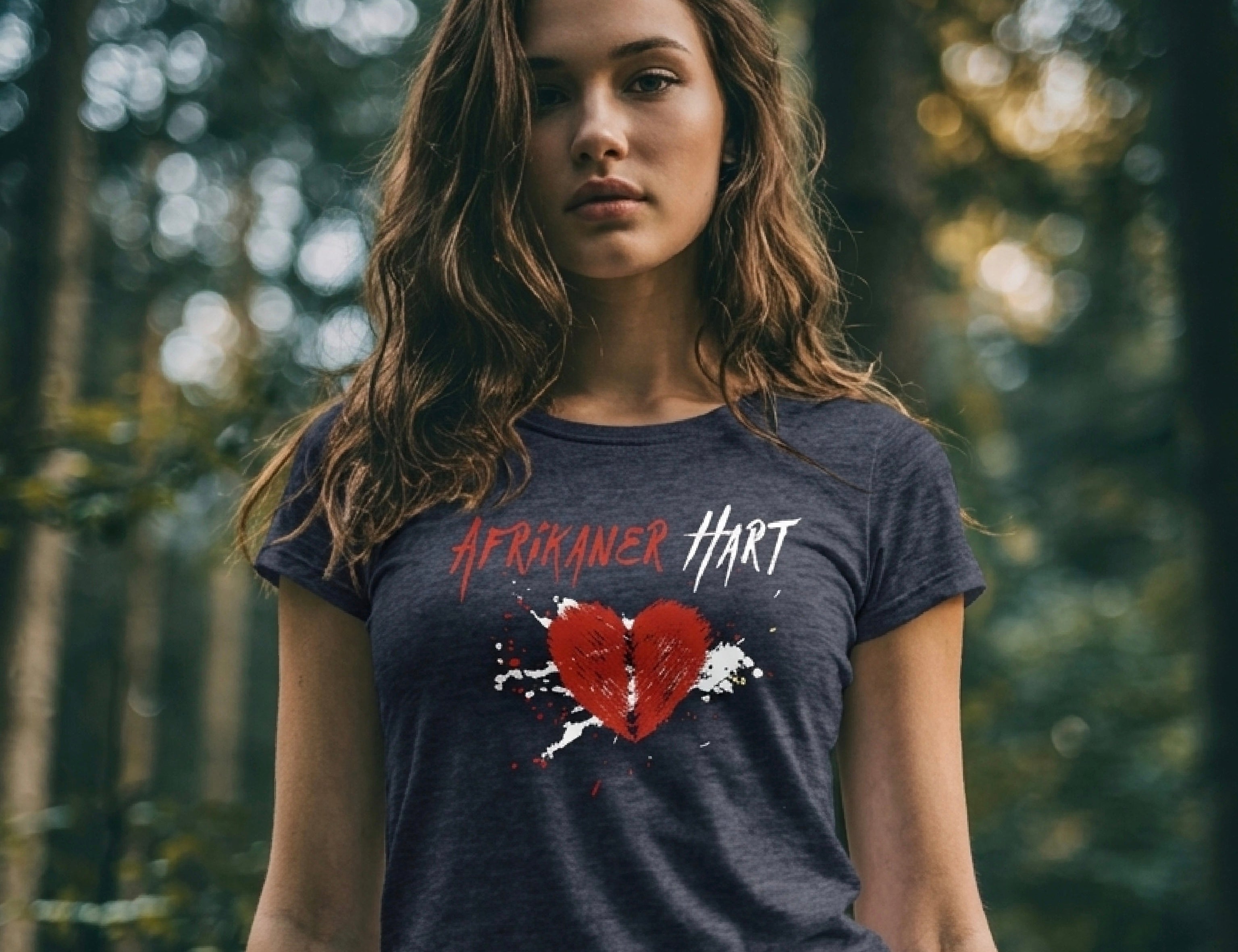 Afrikaner Hart Vintage Dames T-Hemp