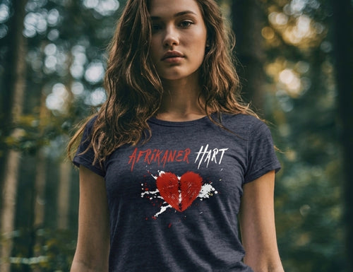 Afrikaner Hart Vintage Dames T-Hemp