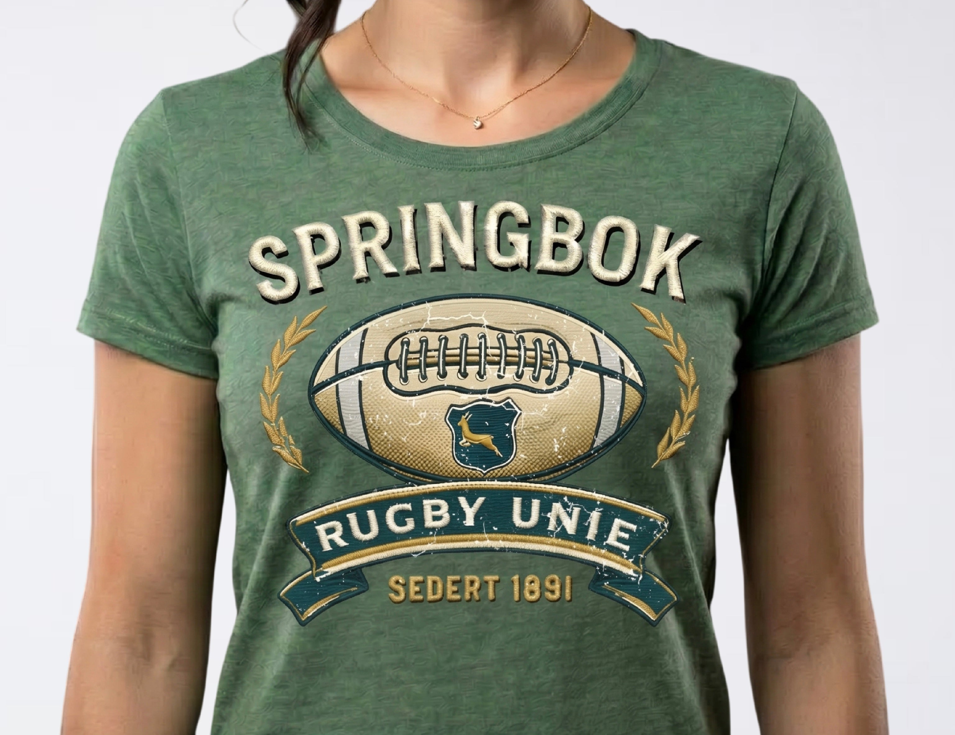 Rugby Unie Vintage Dames T-Hemp